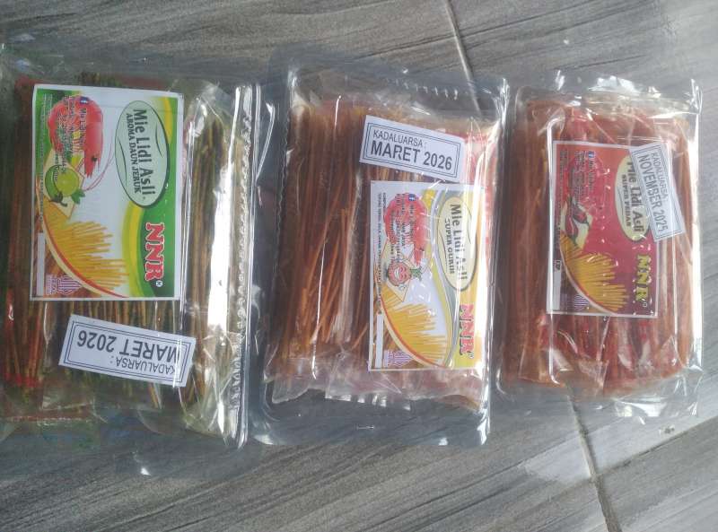 Mie lidi asli NNR-kemasan mini, rasa maksimal